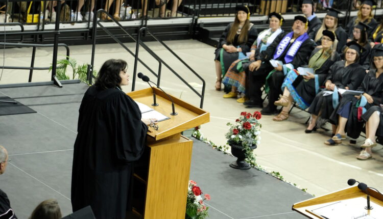 Best-selling author (Firekeeper's Daughter) Angeline Boulley addressed the morning graduates of UW-Green Bay's 2022 Spring/Summer Commencement

