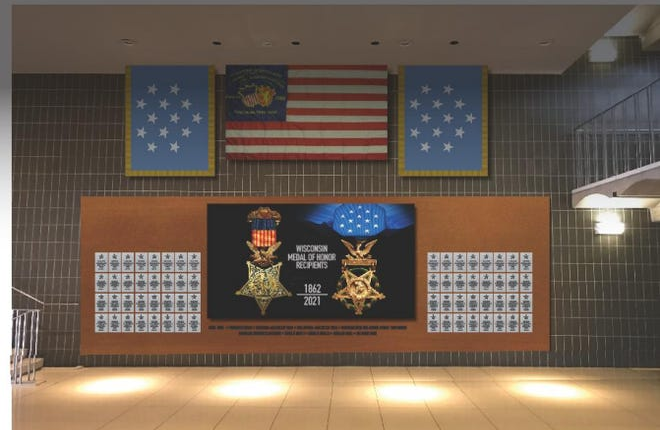 The new exhibit will feature stone tablets inscribed with each recipient's name and date of honored action.