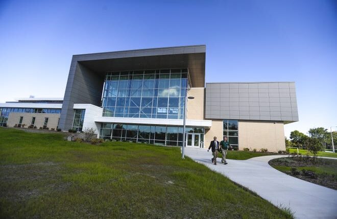 The STEM building on the University of Wisconsin-Green Bay campus was funded in part by money from a local sales tax collected by Brown County.