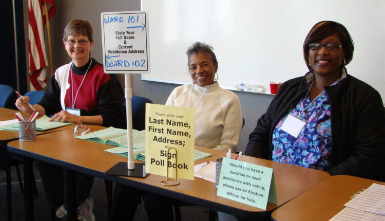Poll workers on election day (Photo: City of Madison Clerk's Office)