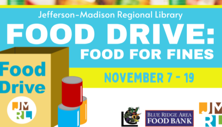 Jefferson-Madison Regional Library holding food drive through November 19
