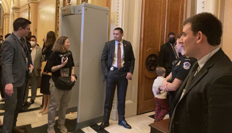 Metal detectors outside the U.S. House of Representatives