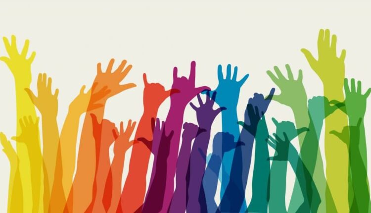 Rainbow raised hands diversity LGBTQ school questions answers