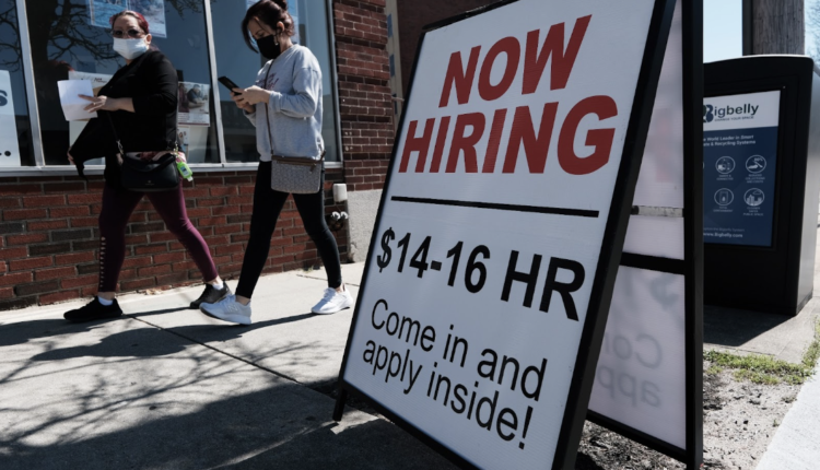 Fewer businesses hiring would actually be seen as a good thing for inflation right now. (Photo by Spencer Platt/Getty Images)