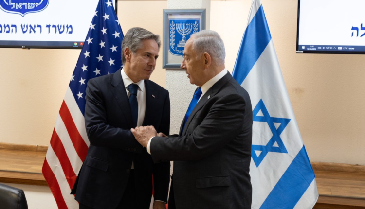 Secretary of State Antony Blinken met Thursday, Oct. 12, 2023 with Israeli Prime Minister Benjamin Netanyahu. (U.S. State Department photo)